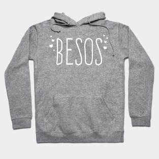 Besos - Kisses - White vintage design Hoodie